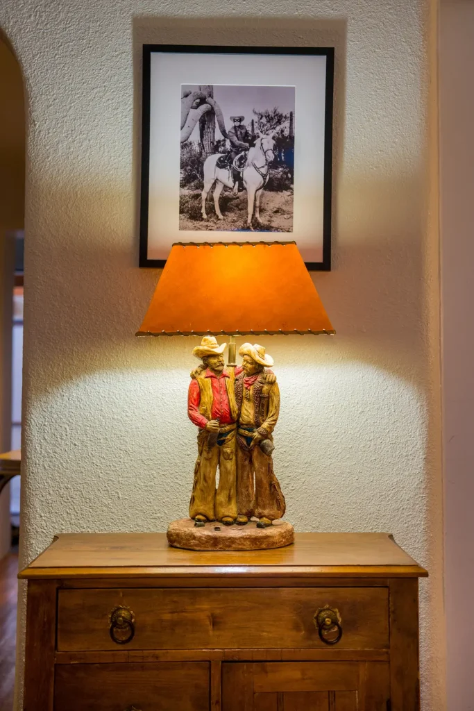 cowboy lamp in the lone ranger at blackstone hotsprings